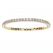 18k Yellow Gold Diamond Stretch Bangle Bracelet