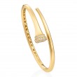 18K Yellow Gold Nail Bangle