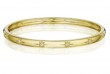 Penny Preville 18k Yellow Gold Diamond Star Bangle