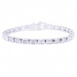 Rahaminov 18k White Gold Bezel Set Diamond Tennis Bracelet