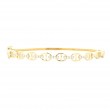 14k Yellow Gold Diamond Chain Bangle