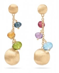 Marco Bicego 18k Yellow Gold Africa Gemstone Multi-Color Drop Earrings