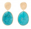 Marco Bicego 18k Yellow Gold Lunaria Earrings with Turquoise