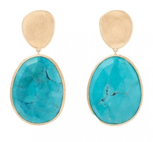 Marco Bicego 18k Yellow Gold Lunaria Earrings with Turquoise