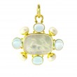 14k Yellow Gold Venetian Murano Glass Pendant