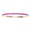 18k Rose Gold & Pink Sapphire Stretch Bangle Bracelet