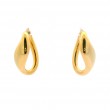 18k Yellow Gold Oval Twist Hoop Earrings