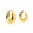 18k Yellow Gold Puffed Pear Shaped Hoop Earrings