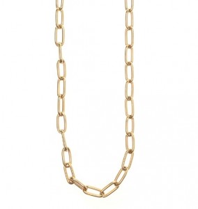 18k Yellow Gold Oval Link Necklace