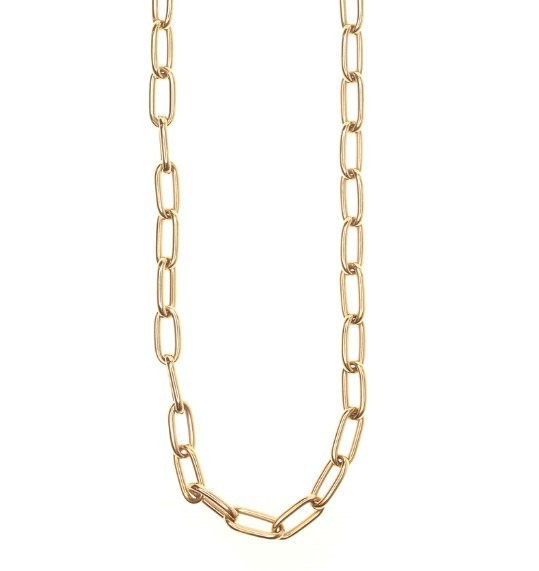 18k Yellow Gold Oval Link Necklace