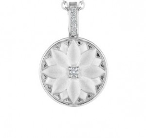 Penny Preville 18k White Gold Lotus Medallion