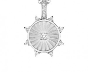 Penny Preville 18k White Gold Eight Point Wheel Medallion