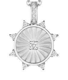 Penny Preville 18k White Gold Eight Point Wheel Medallion