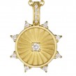 Penny Preville 18k Yellow Gold Eight Point Wheel Medallion