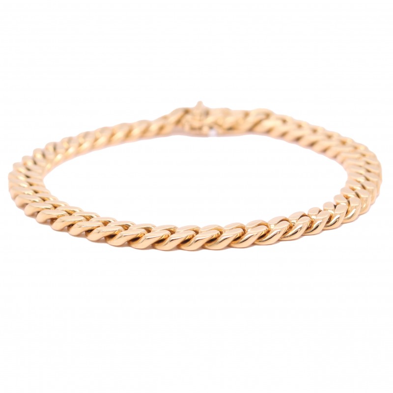 18K Yellow Gold Cuban Link Bracelet