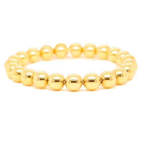 18k Yellow Gold Flexible Ball Bracelet