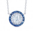 Kwiat 18k White Gold "Silhouette" Diamond and Sapphire Pendant