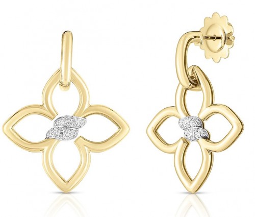 Roberto Coin 18k Yellow Gold & Diamond Cialoma Drop Earrings