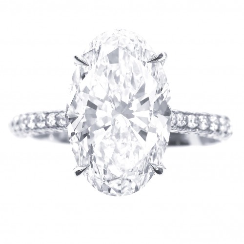 4.91 Carat Platinum Solitaire Engagement Ring